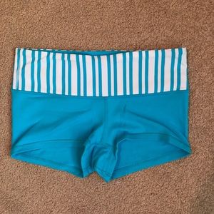 Blue Lululemon Spandex Shorts